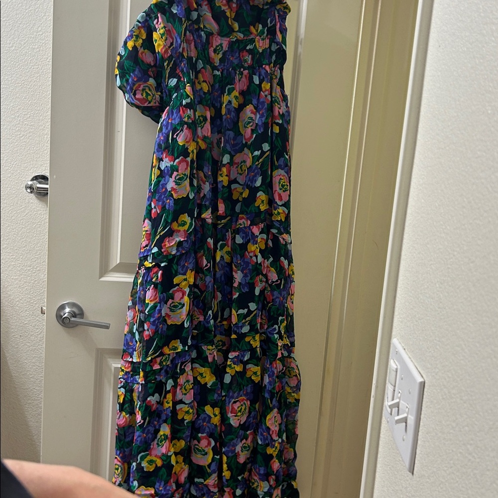 Anthropologie Somerset Floral Strapless Maxi Dress Size Xl - Picture 9 of 9